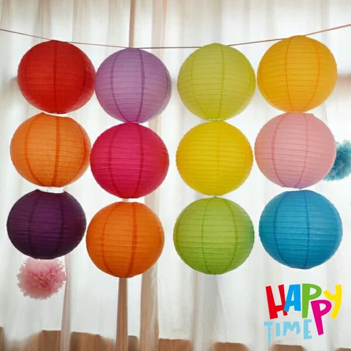 promo LAMPION/LAMPION WARNA/LAMPION PESTA/ LAMPION IMLEK/LAMPION POLOS 20CM