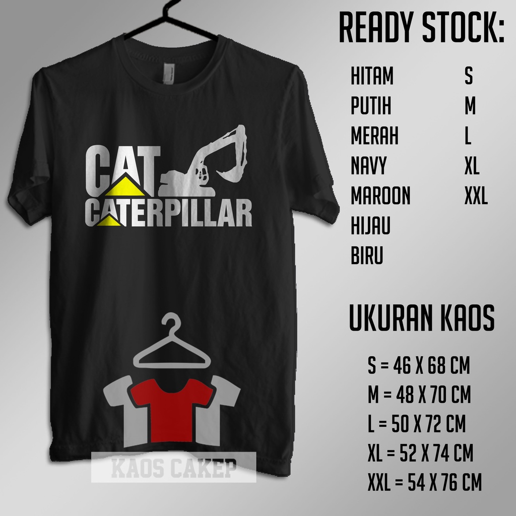 Kaos Caterpillar Excavator Vector Baju Distro