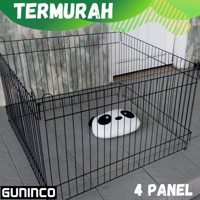 PAGAR kandang hewan pagar anjing kelinci kucing PUTIH 90X60 CM