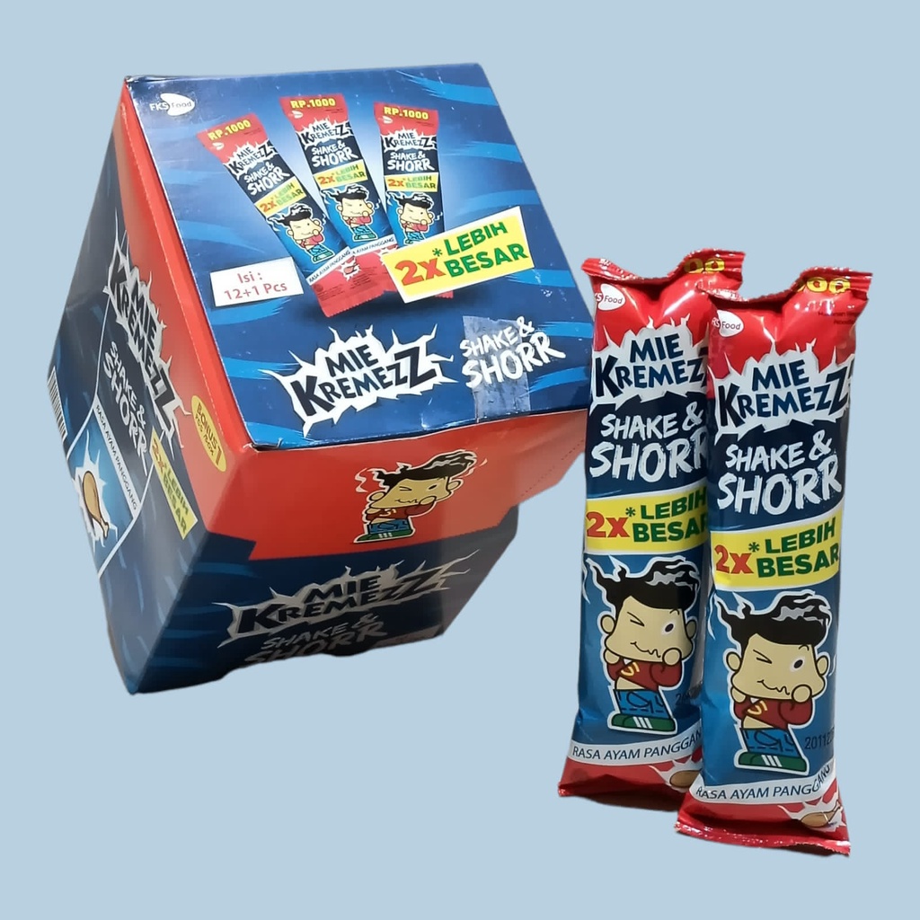 

Mie Kremezz Shake & Shorr Ayam PAnggang Jumbo Snack 16 g [20 pcs/box]