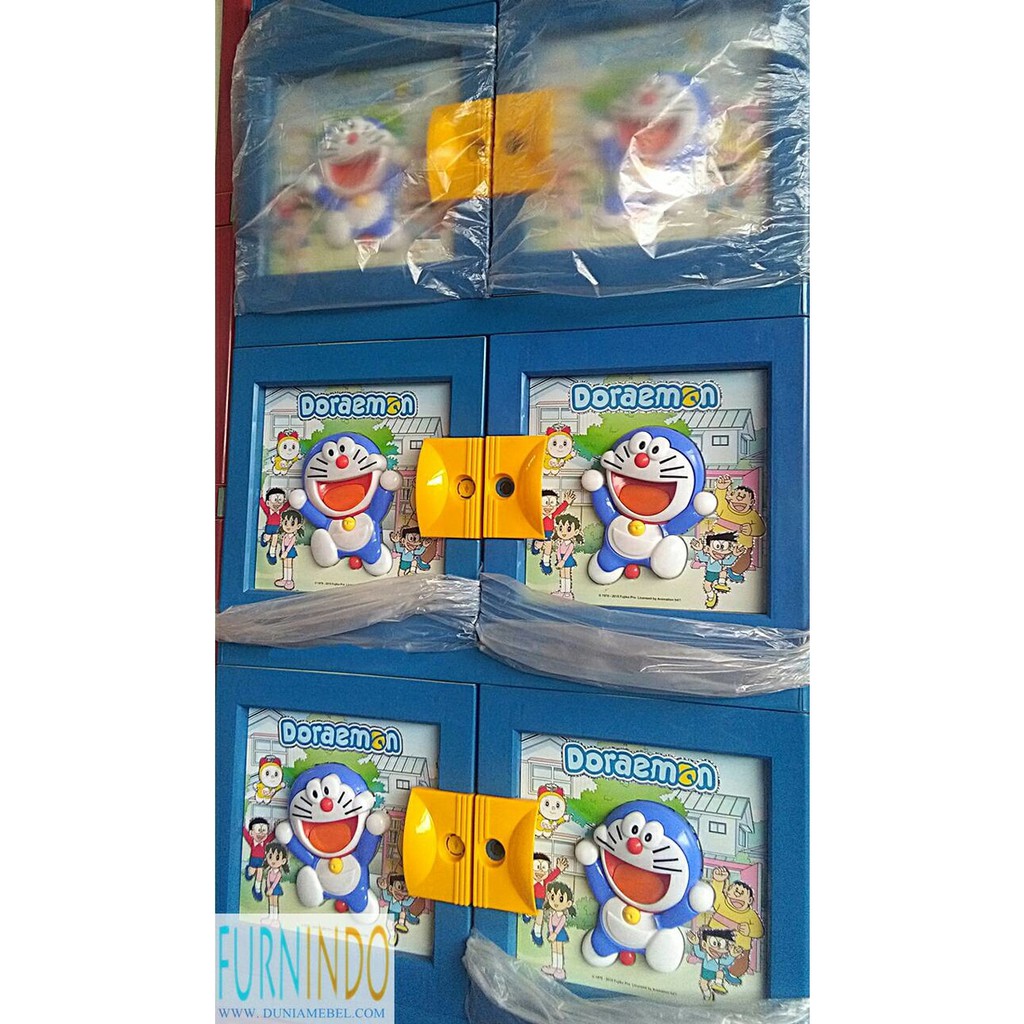 Lemari Plastik Gantung Naiba Doraemon 3D 1573 Ready Stock Shopee
