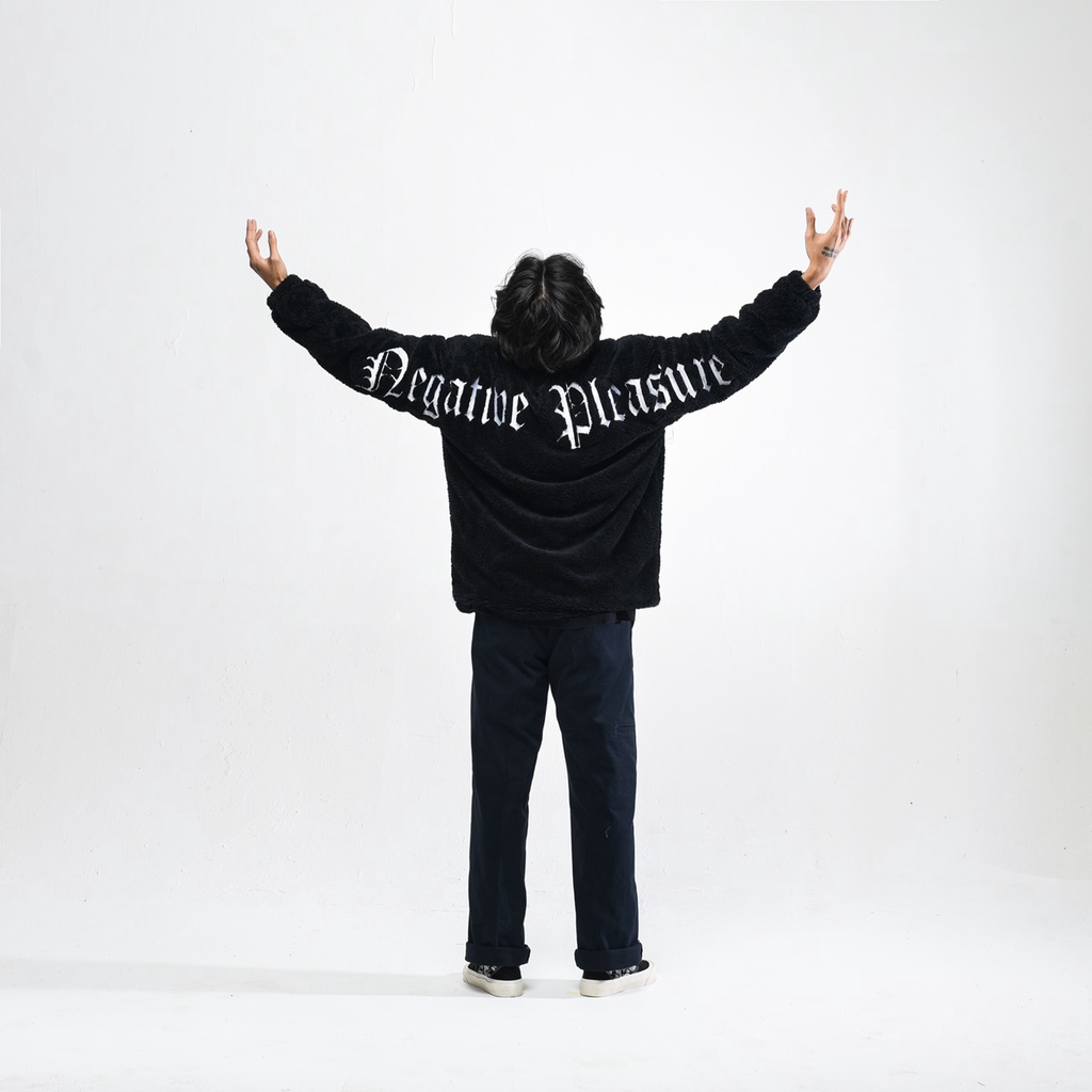 TIMEBOMB | SHERPA JACKET V2( BLACK POCKET BLACK - NEGATIVE PLEASURE )
