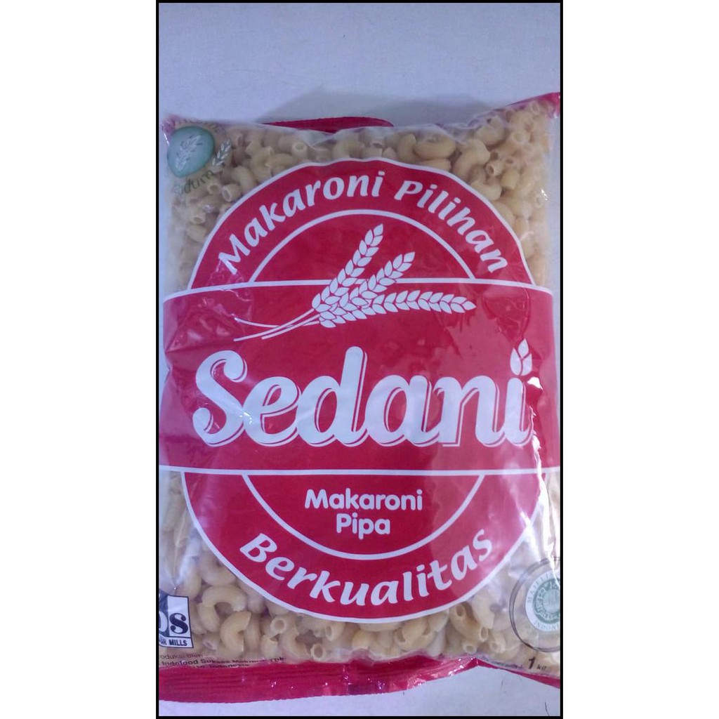 Pasta Sedani Makaroni Pipa Berkualitas 1 kg / 1 pack