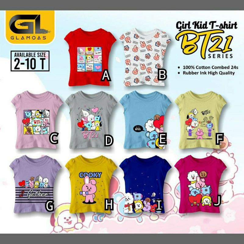 Kaos BT21 Glamoas
