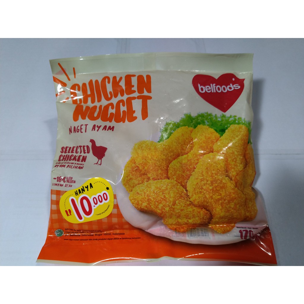 

Belfoods Chicken Nugget Naget Ayam 170 Gr / Makanan Beku / Frozen Food / Jakarta / Belfood / Nugget