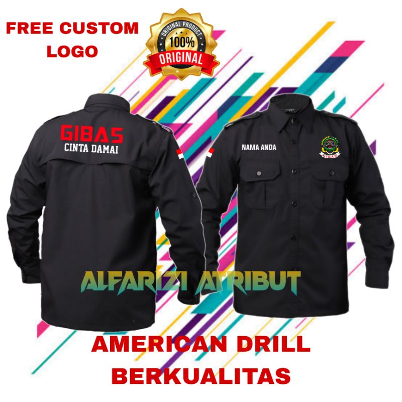 KEMEJA PDL GIBAS CINTA DAMAI KEMEJA GIBAS