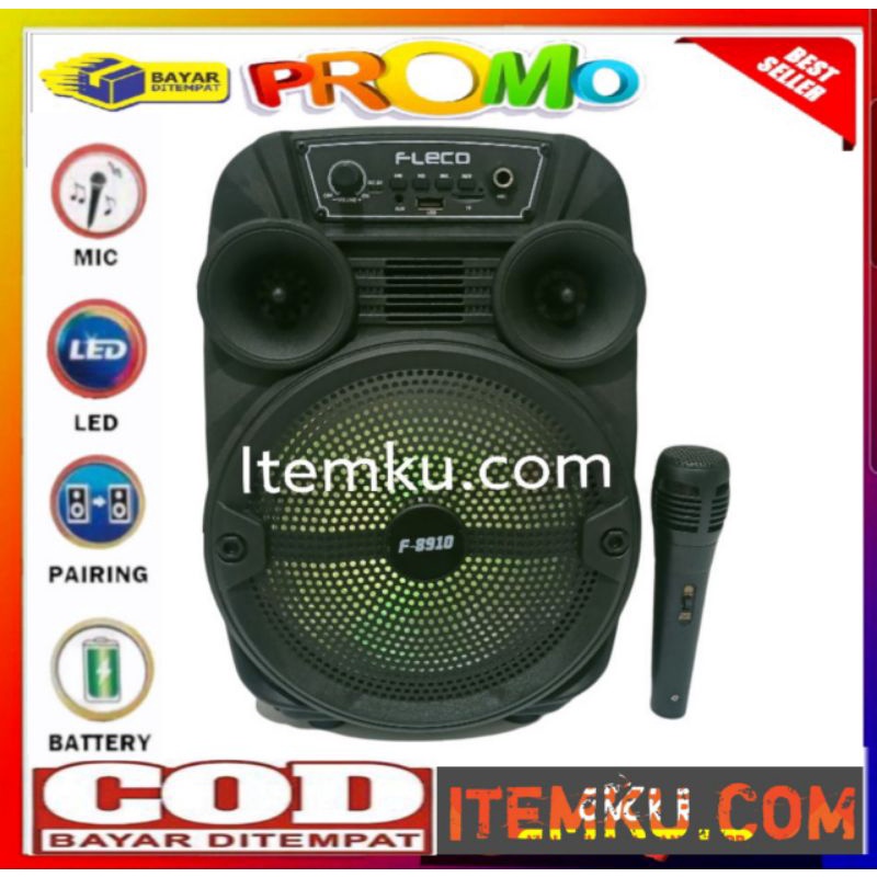 speaker bluetooth wireless mp3 karaoke fleco free mik 8inch-salon bluetooth karaoke xbass