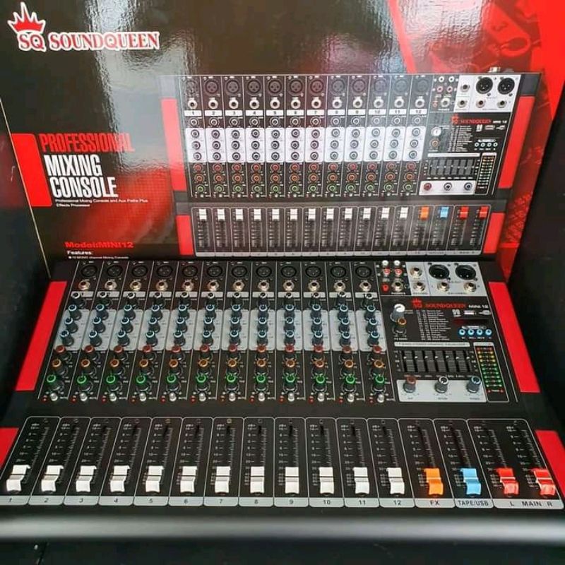 Mixer Audio 12 Channel Soundqueen Mini 12 Original TERBAIK