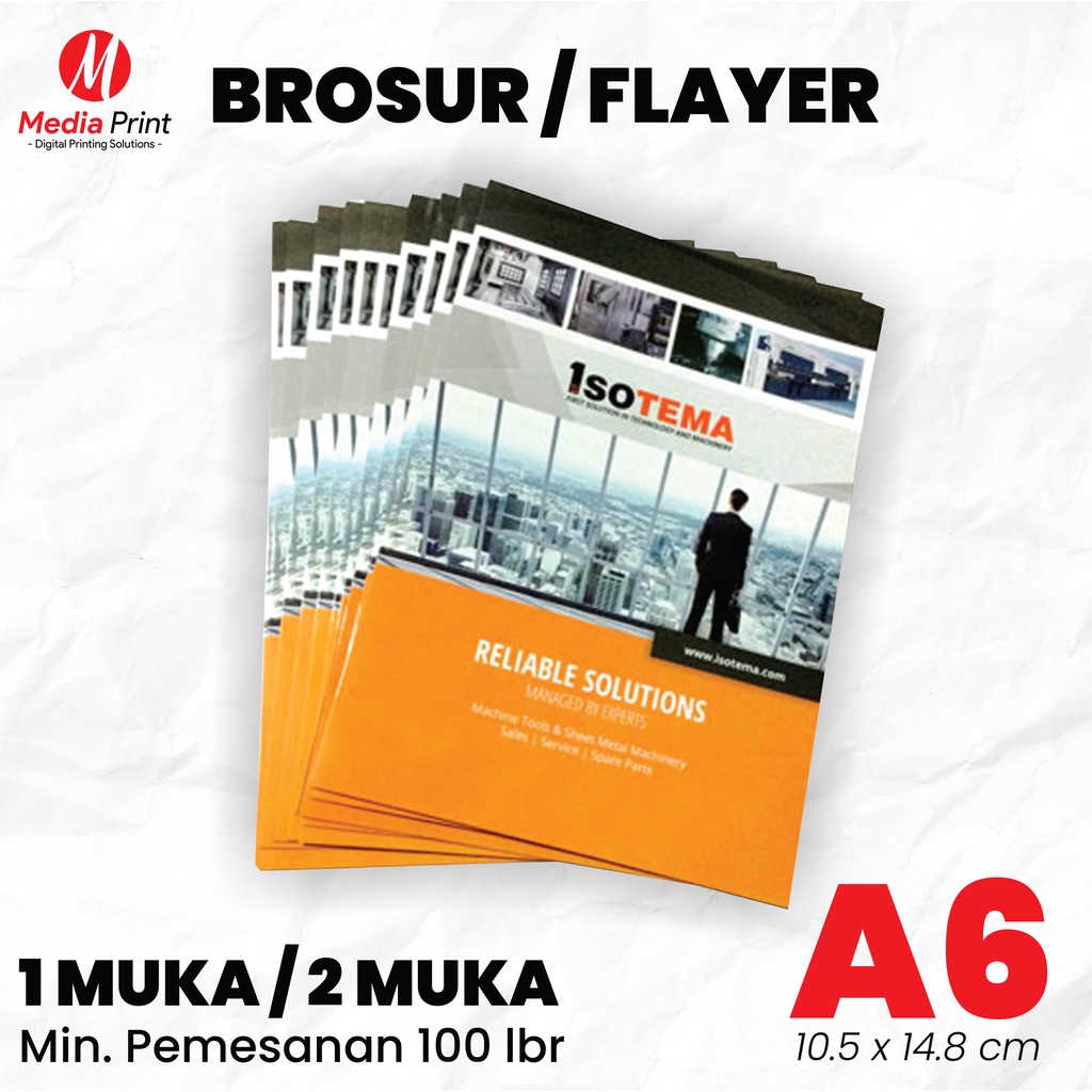 

Cetak Brosur A6 / Cetak Flyer / Leaflet Art Paper 150 Gram (Min. Pemesanan 100 lembar)