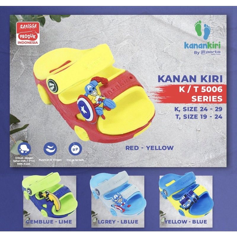 sandal anak laki-laki perempuan Kanan kiri 5006