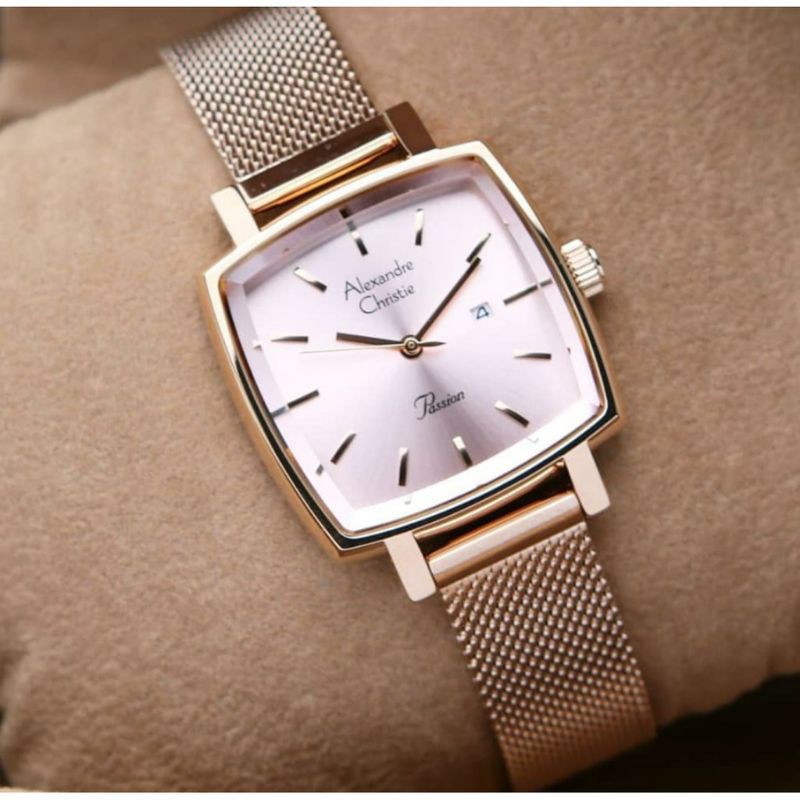 JAM TANGAN CEWEK / WANITA ALEXANDRE CHRISTIE AC 2849 PINK ROSEGOLD