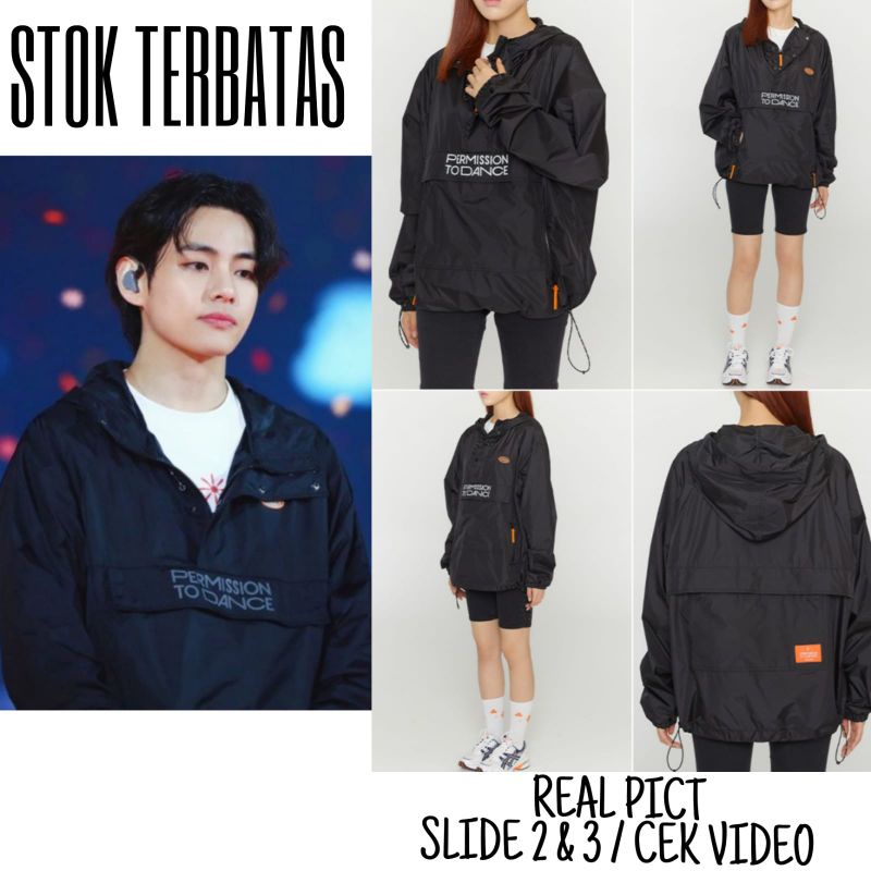 ( baca deskripsi) JAKET ANORAK bts un-offcial permission to dance on stage in seoul