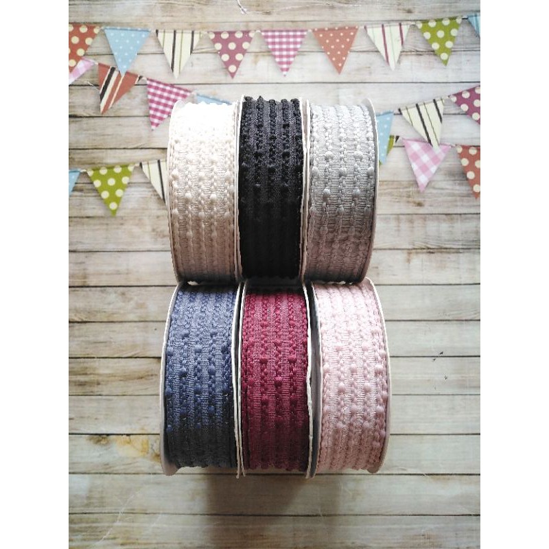 Pita lace garis korea 2.5 cm per meter