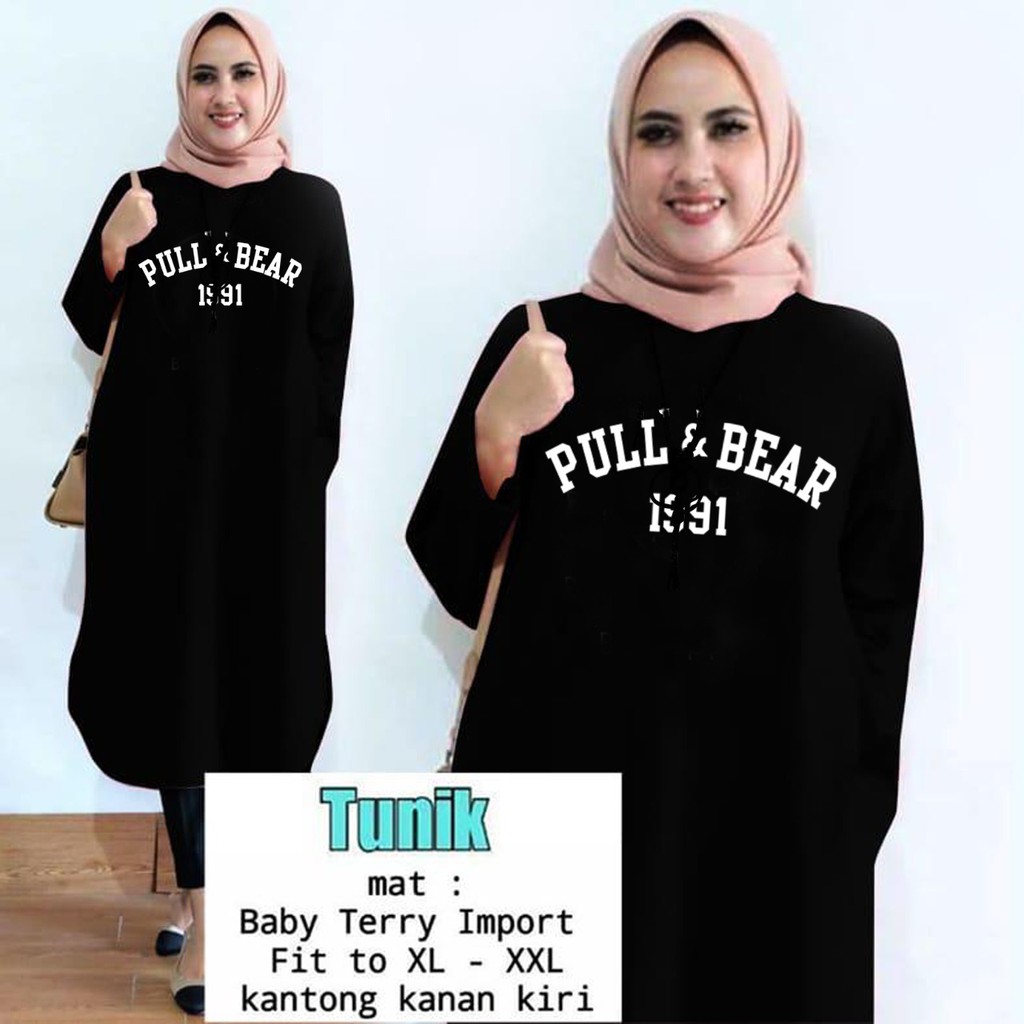 TUNIK PULL AND BEAR MOTIF KECIL / TUNIK MAMACHI / TUNIK POLOS/ TUNIK CEWEK / TUNIK KEKINIAN TUNIKTOP