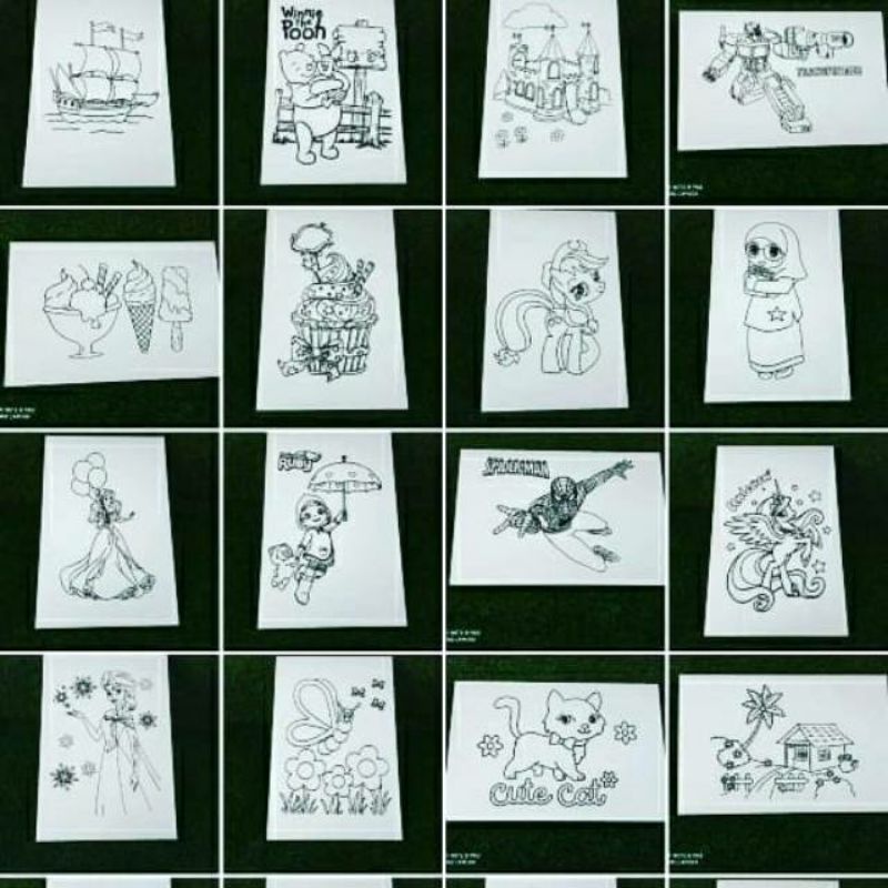 

sterefoam gambar mewarnai 20 pcs 57000
