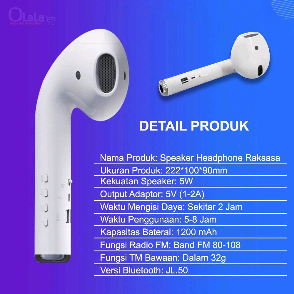 headset Bluetooth besar  OLLR-101