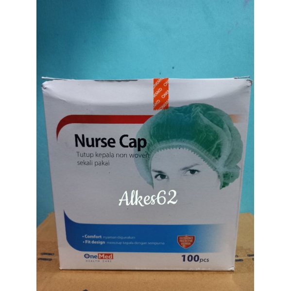 Nurse cap onemed isi 100 pcs / penutup kepala sekali pakai isi 100 pcs