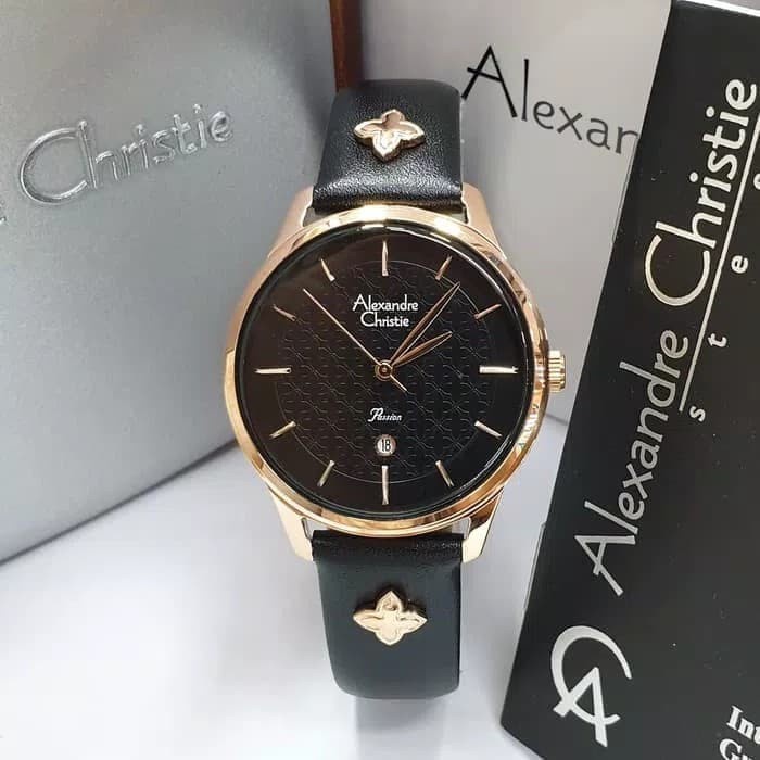 JAM TANGAN WANITA ALEXANDRE CHRISTIE AC 2777 LEATHER ORIGINAL GARANSI RESMI 1 TAHUN