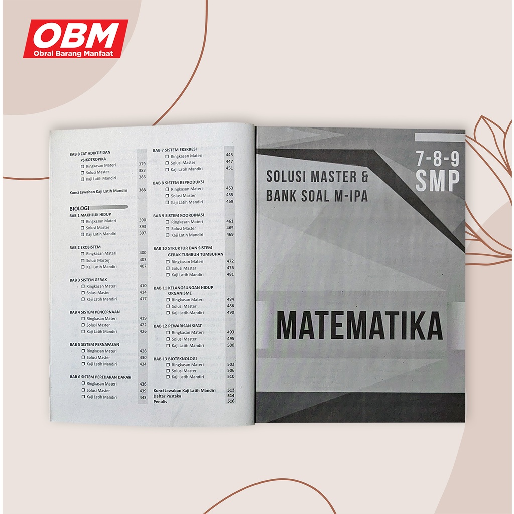 BUKU SOLUSI MASTER BANK SOAL MATEMATIKA &amp; IPA SMP 7-8-9 (KORAN)