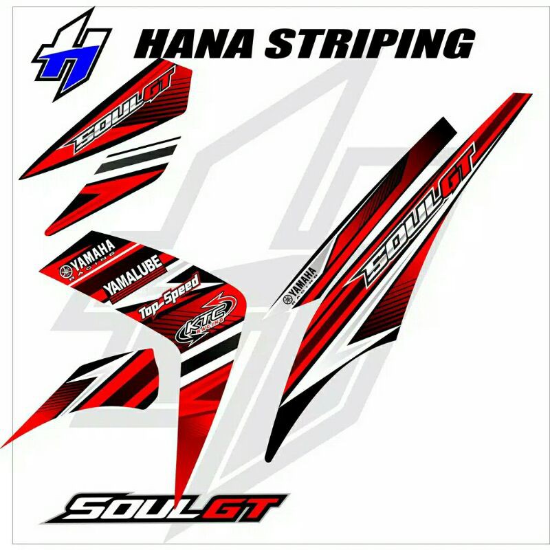 Striping Mio Soul GT stiker List variasi Motor Mio Soul GT kode 03