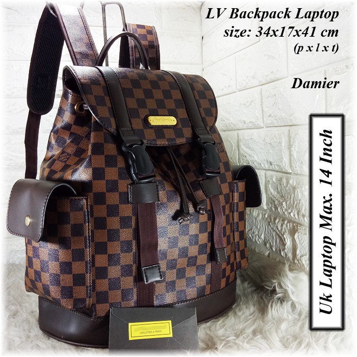 Lv Backpack Laptop Unisex