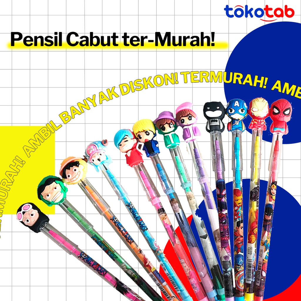 

Tokotab - Pensil Cabut Refill Bencia Karakter Murah