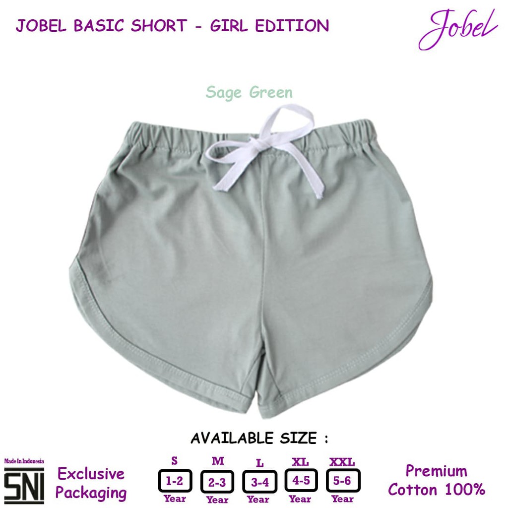 Jobel BASIC SHORT GIRL Edition (satuan) - Celana Pendek Anak Perempuan Polos