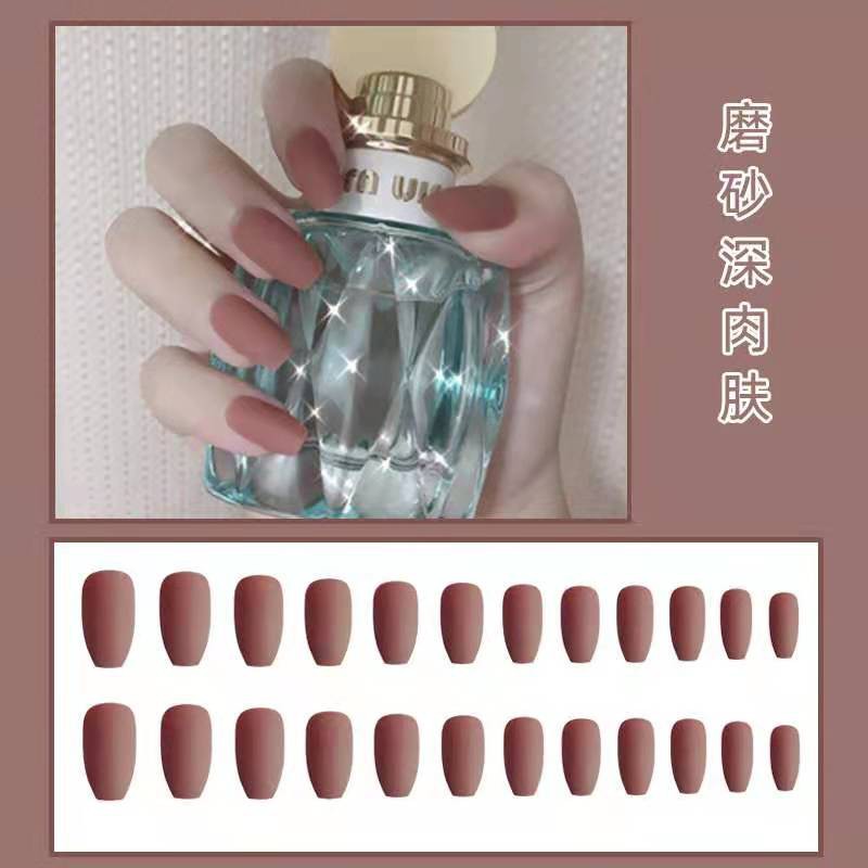 Kuku palsu matte 24pcs / false fake nails  matte elegant nail art  / Warna 14-26