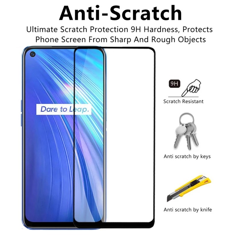 Tempered Glass Layar 9D REALME 8 5G / REALME NARZO 20 / REALME NARZO 20 PRO Screen Guard Pelindung Layar