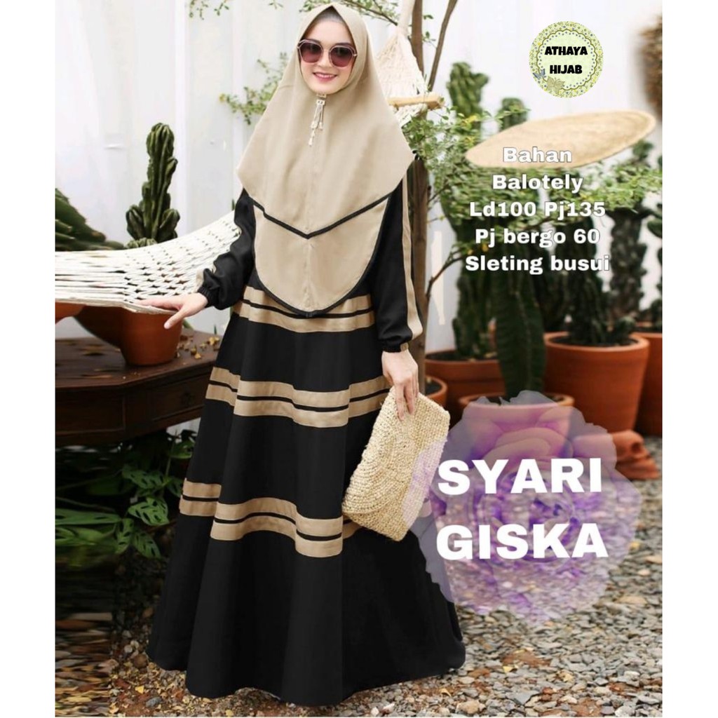 New SYARI GISKA | MURAH GAMIS FASHION TERKINI | ORIGINAL ATHAYA