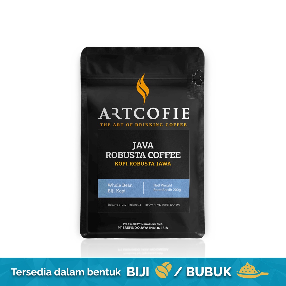 

Artcofie Kopi Java Robusta Pouch Biji / Bubuk 200gr (Bubuk/Biji)