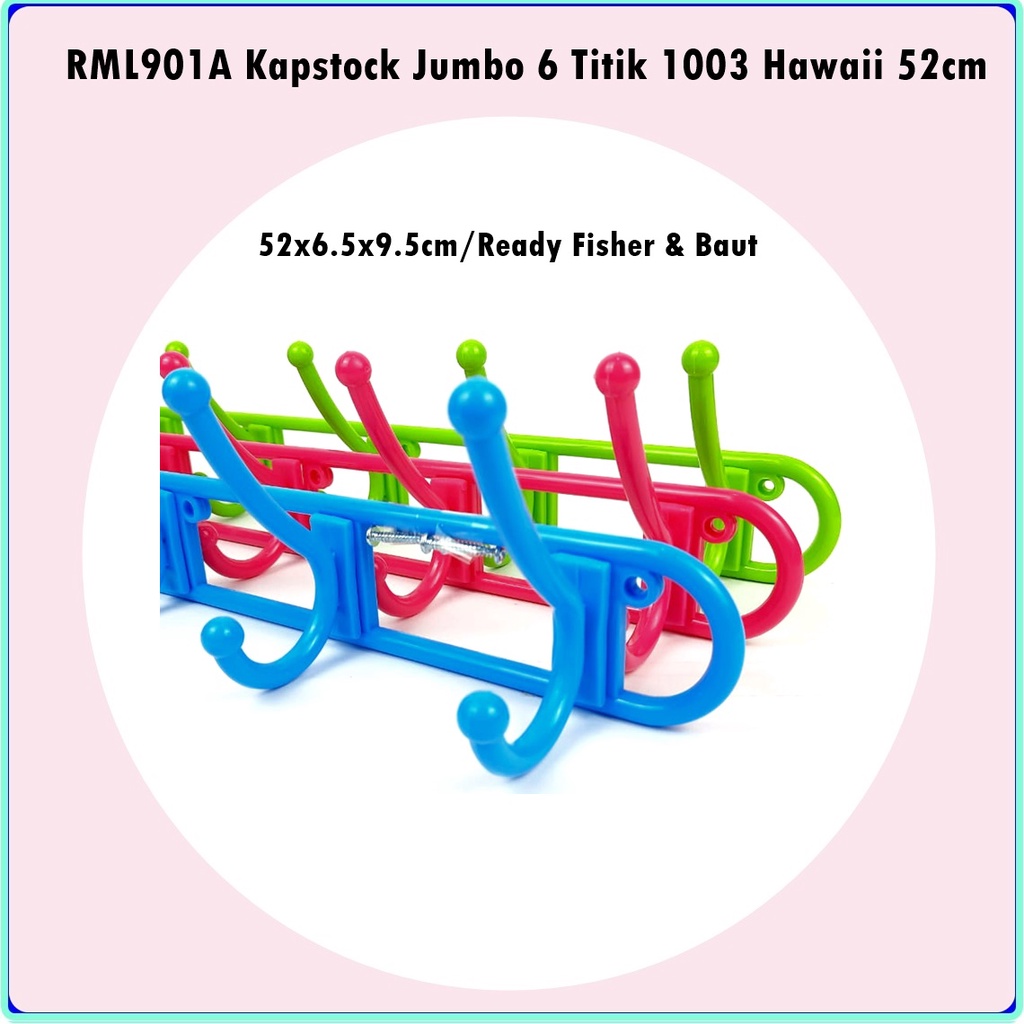 RML901A Kapstock Jumbo/Gantungan Baju 6 Titik 1003 Hawaii 52cm