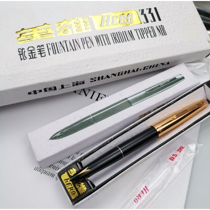 

Vintage Fountain Pen HERO HOVER 331 With Box Hero Pen Ori - New Old Stock