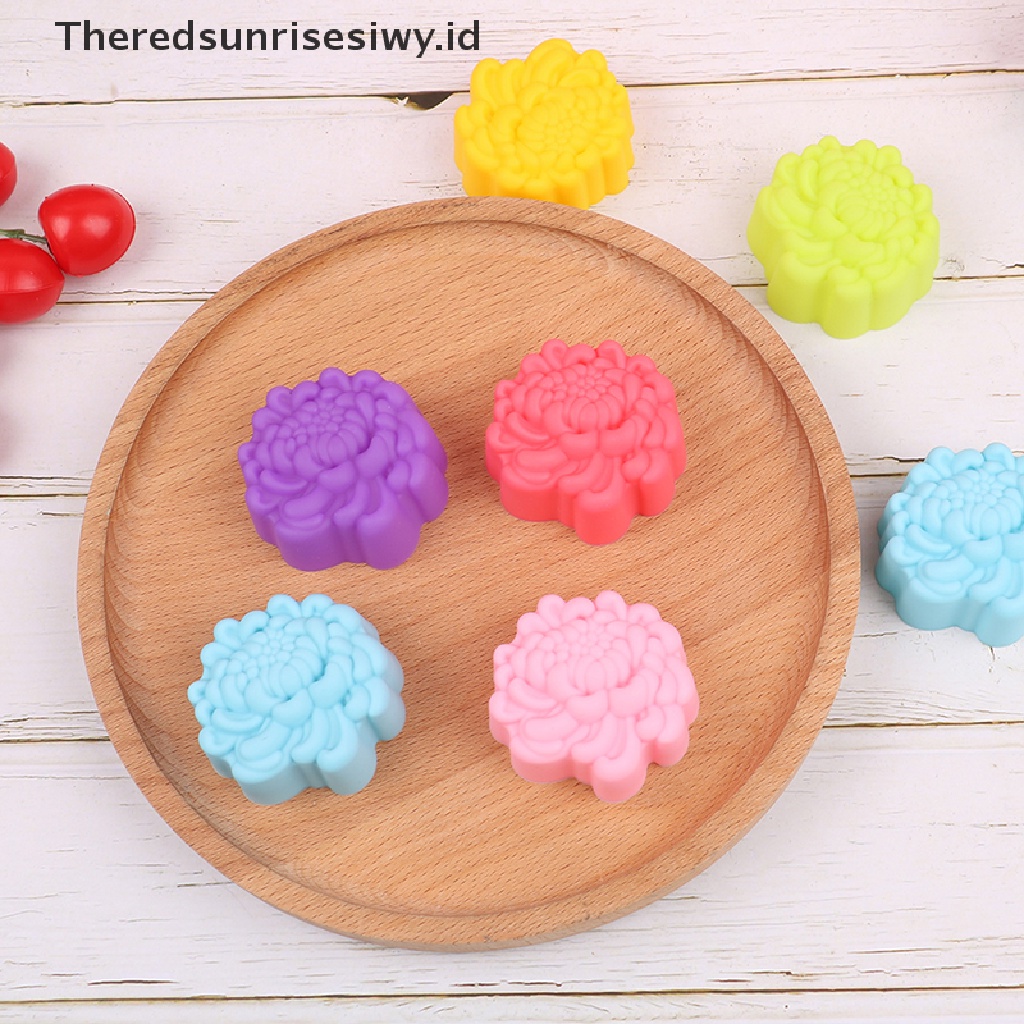 # Alat Rumah Tangga # 12pcs Cetakan Jelly Pudding Desain Daisy Chrysanthemum, Ukuran 5cm