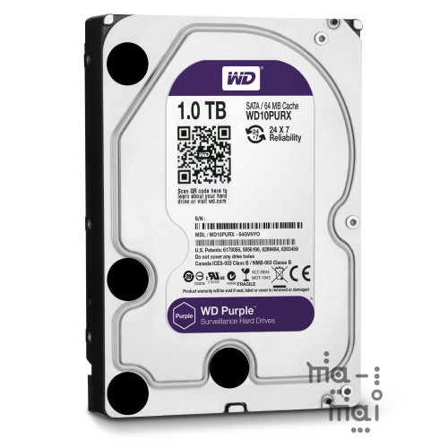 WD PURPLE WD10PURZ 1 TB 3,5&quot; SURVEILLANCE CCTV WD PURPLE 1TB