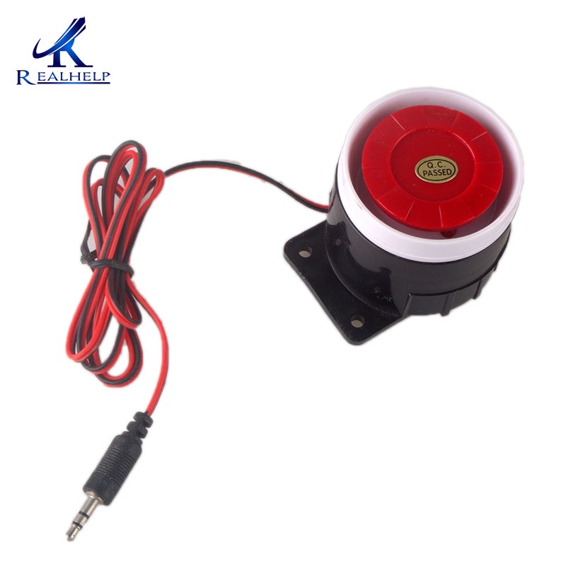 Warna Merah&amp;amp;Klakson Sirene Mini 120dB Dc 12v 24V 5V Dengan Kabel 72mm Untuk Sistem Alarm Keamanan Rumah