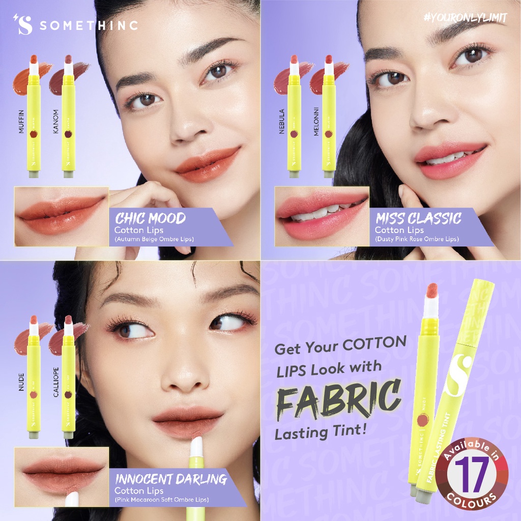 SOMETHINC Fabric Lasting Tint Lip Tint Lipstick  X SABRINA Care Blurry Mousse Make Up Han So Hee