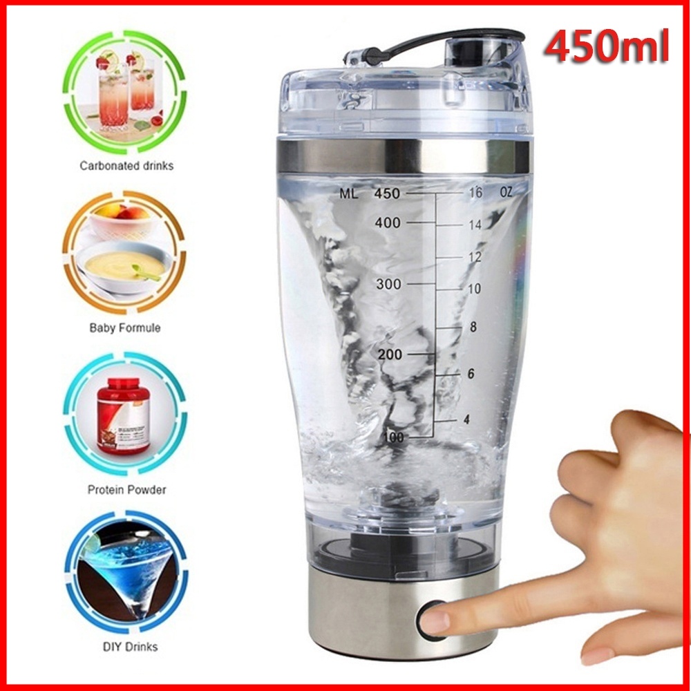 BOTOL MIXER SHAKER OTOMATIS TORNADO PRESS MIX AND GO GYM FITNESS PORTABLE PROTEIN ORIGINAL IMPORT VA339