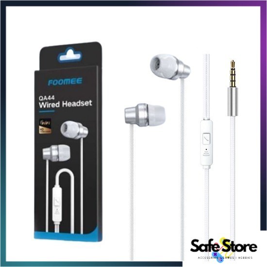 Wired Headset FOOMEE QA44 Earphones FOOMEE QA44 Mega bass HIFI