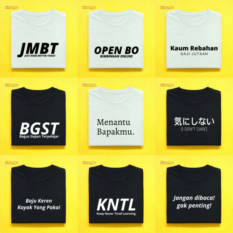 Kaos Combed 30s / Kaos Kata Kata / Kaos Kata Lucu / Kaos Polos Combed 30s / Kaos Big Size Jumbo XXL