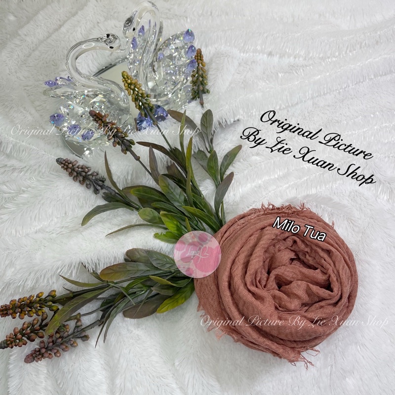 Pasmina Crincel Murah Pasmina Kusut Pasmina Negro-Milo Tua