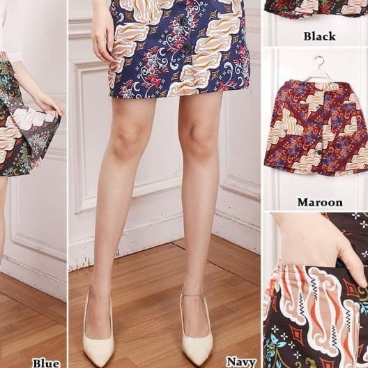 ▼ SB Collection Celana Pendek Rianti Hotpants Rok Batik Casual Wanita - SLIDE2-04 ➬