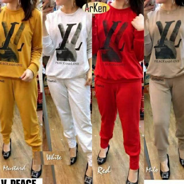 Set long LV - setelan baju wanita rumahan