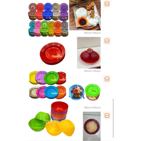 Piring Makan Bulat Plastik 9inch ( Grosir ) Terlaris Termurah Berkualitas ( lusinan ) atau ( 1/2 lusin ) clarissss-7