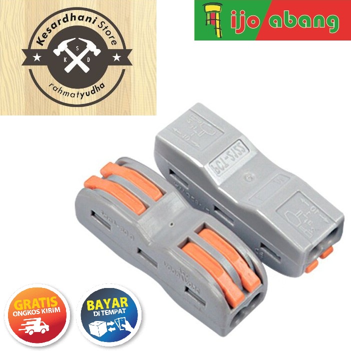 Konektor Sambungan Terminal Kabel Listrik 2x2 pin Block Connector Plug-in Wire Electricity Electrical Electronik Save Pengaman Pencegah Korsleting