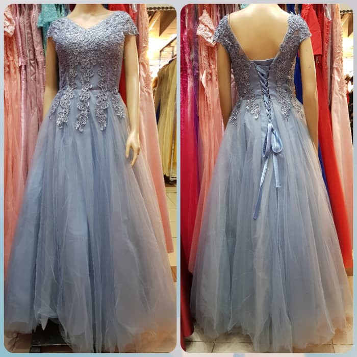 Gaun Premium Dusty Blue