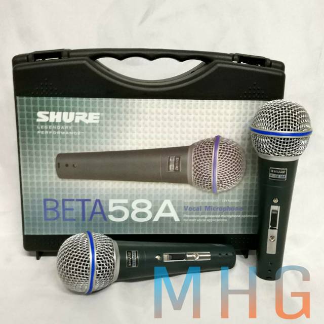 MIC SHURE BETA 58A 2MIC/Microphone Karaoke Kabel