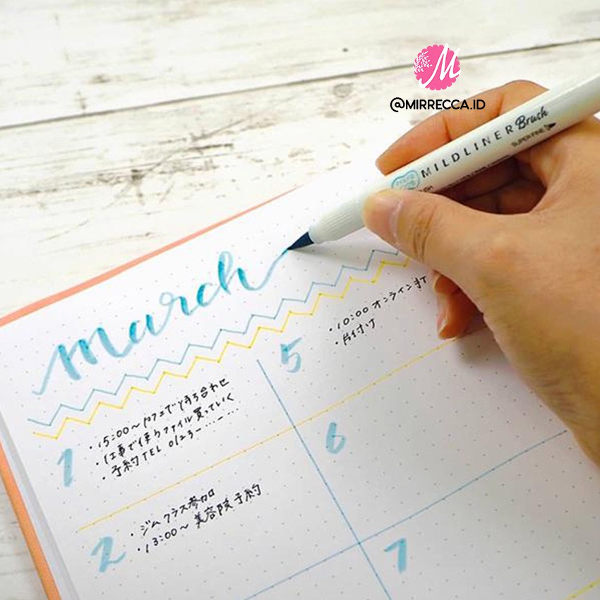 

Ay00! NEW COLOR - ZEBRA MILDLINER BRUSH PEN & MARKER DOUBLE ENDED HIGHLIGHTER