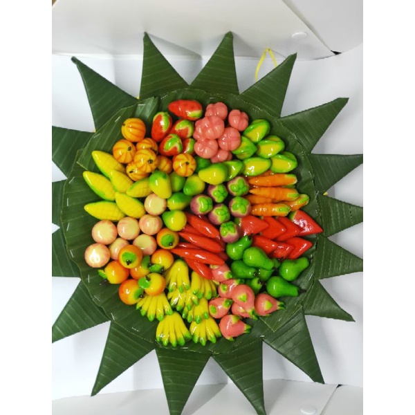 Kue Lukchup / Kue Tampah 100pcs Kue buah mini thailand Look Chup Dessert Hampers