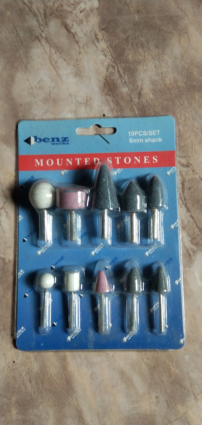 Einhill Batu Gerinda Mini Mata Tuner Set 10 Pcs Mounted Stone 3 6 Mm